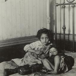 Two Children on a Bed