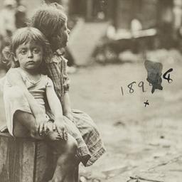 Two Little Girls on a Crate