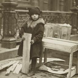 Little Girl With Scrap Wood