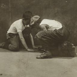 Two Boys on Sidewalk
