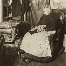 Old Woman Knitting