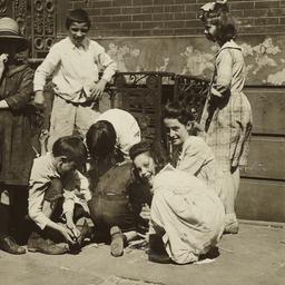 Children Playing on Sidewalk