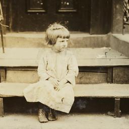 Girl on Wooden Step