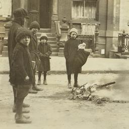 Children Outside Around Fire