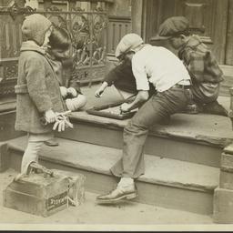 Children Playing on Stoop