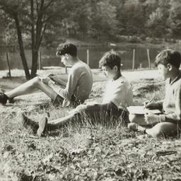 Three Boys Drawing