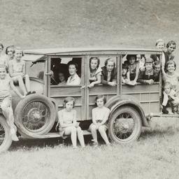 Woman with Girls in Car
