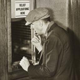 Man at Relief Applications ...