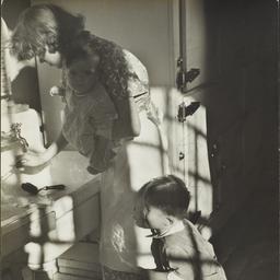 Woman with Two Children nea...