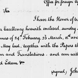 [Document, 1786 October 09]