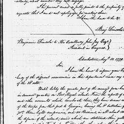 [Document, 1779 August 31]