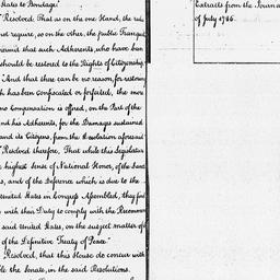 [Document, 1786 July 20]