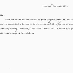 [Document, 1779 June 10]