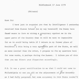 [Document, 1779 June 17]