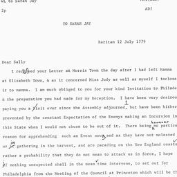 [Document, 1779 July 12]
