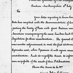 [Document, 1786 July 11]