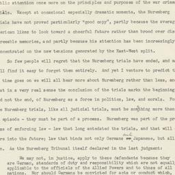 Statement on Nuremberg Tria...