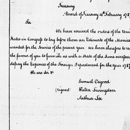 [Document, 1787 February 14]