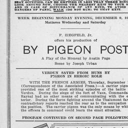 By Pigeon Post, November 25...