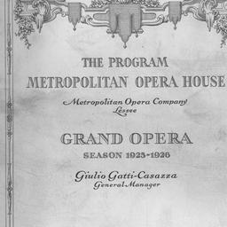 The Program. Metropolitan O...