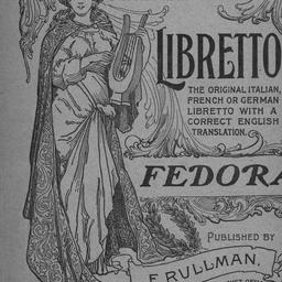Fedora. Libretto