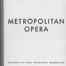 Metropolitan Opera. Season ...