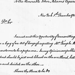 [Document, 1785 December 05]