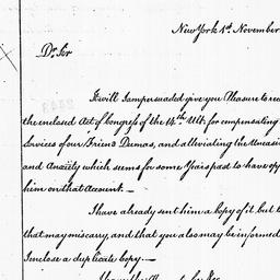 [Document, 1785 November 01]