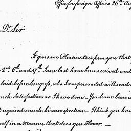 [Document, 1785 August 26]