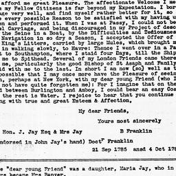 [Document, 1785 September 21]