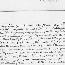 [Document, 1775 November 26]