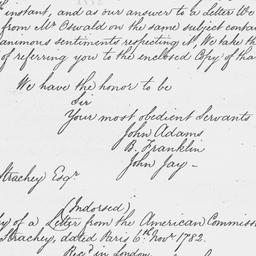 [Document, 1782 November 06]