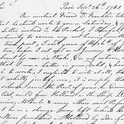 [Document, 1781 September 26]