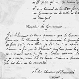 [Document, 1796 October 20]
