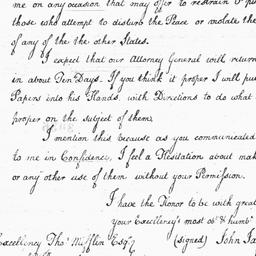 [Document, 1796 September 06]