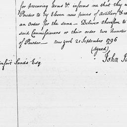 [Document, 1796 September 21]