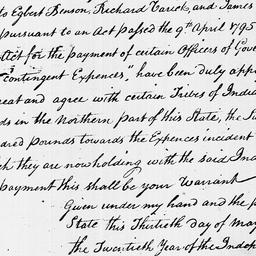 [Document, 1796 May 30]