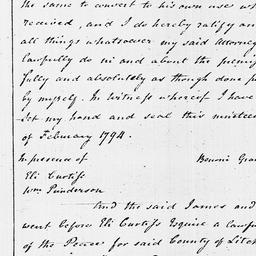 [Document, 1796 January 30]