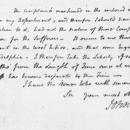 [Document, 1796 October 20]