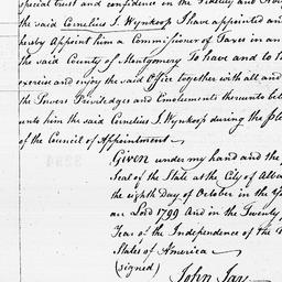 [Document, 1799 October 08]