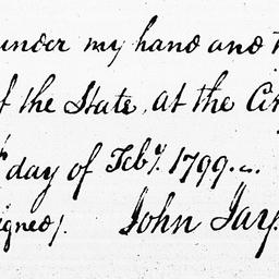 [Document, 1799 February 04]
