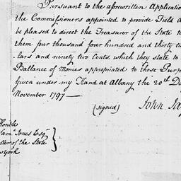 [Document, 1797 November 20]