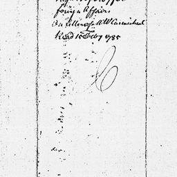 [Document, 1785 February 15]