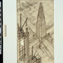 Imaginary drawings.Skyscraper