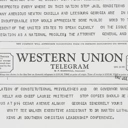 Telegram: 1962 July 30