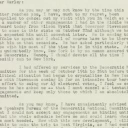 Letter: 1952 October 7