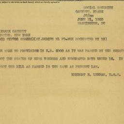 Telegram: 1950 June 21