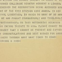 Telegram: 1955 May 12