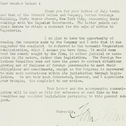 Letter: 1951 July 18