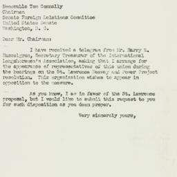 Letter: 1952 February 22